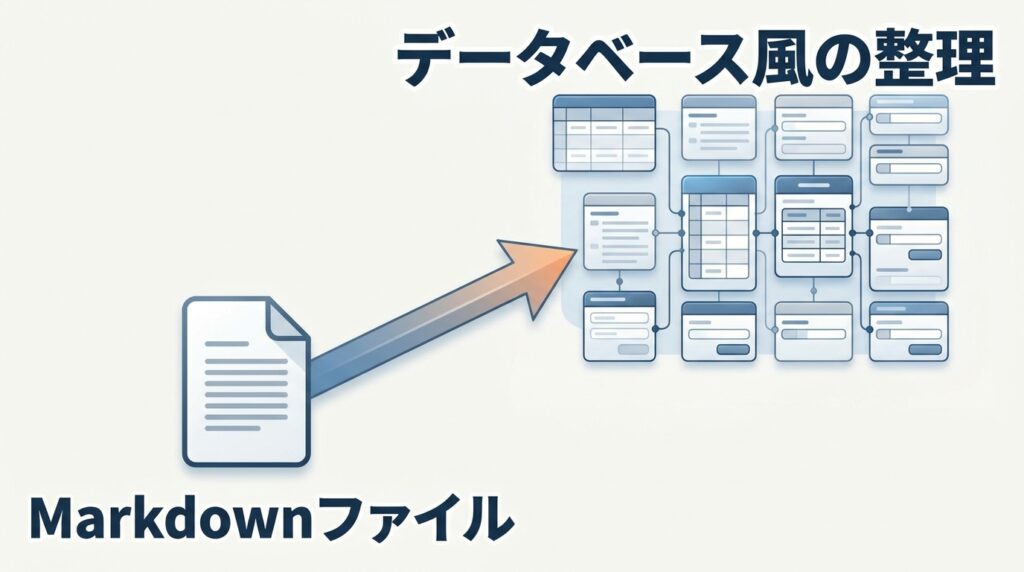 Obsidian BasesでローカルMarkdownをテーブルやカードで整理する流れ