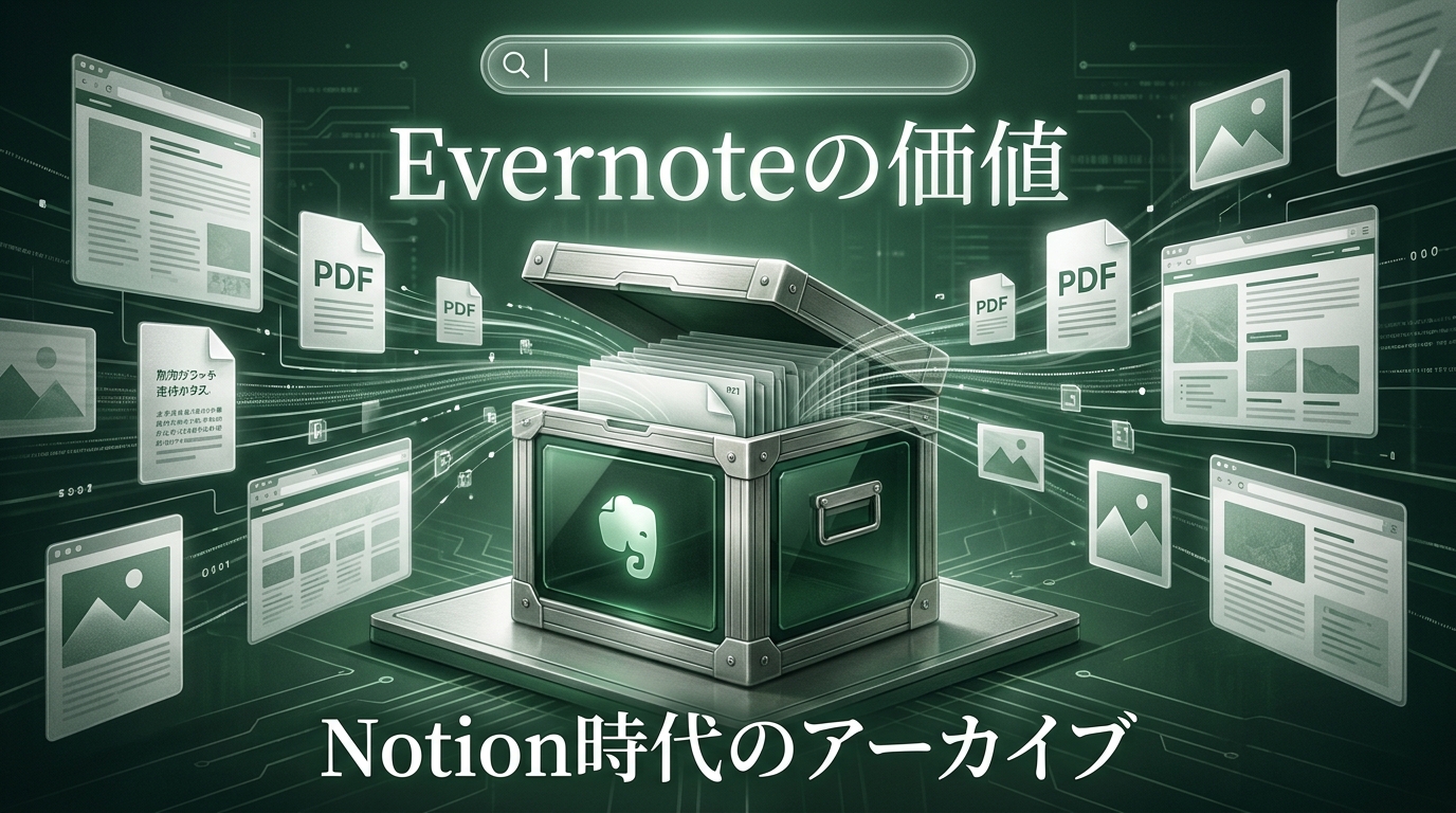 Notion時代にEvernoteを保存庫として使う価値を整理する図