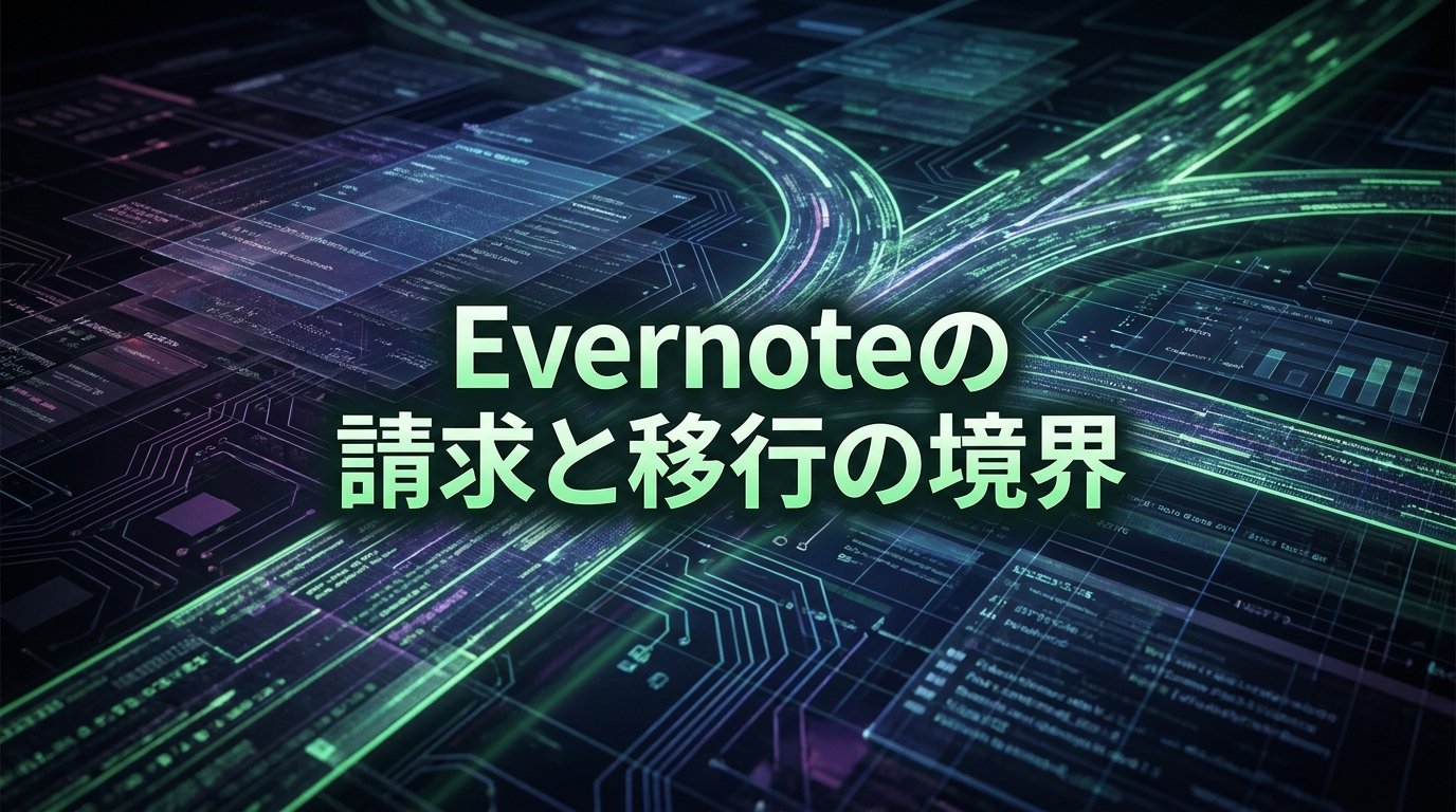 Evernoteに課金すべきかStarterプランと移行先を比較するイメージ
