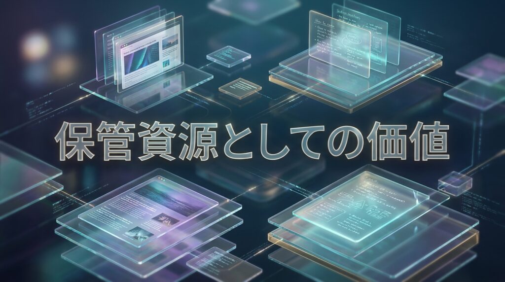Evernoteを保存庫として使う価値を示す図