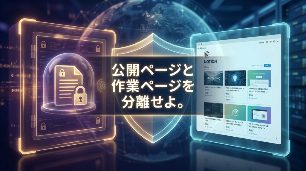 Notion Sites公開前の情報漏えい対策と作業ページの分離